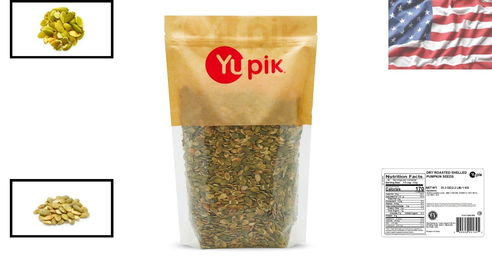Deliciously Nutty 2.2 lb Unsalted Dry Roasted Pumpkin Seeds – High in Fiber