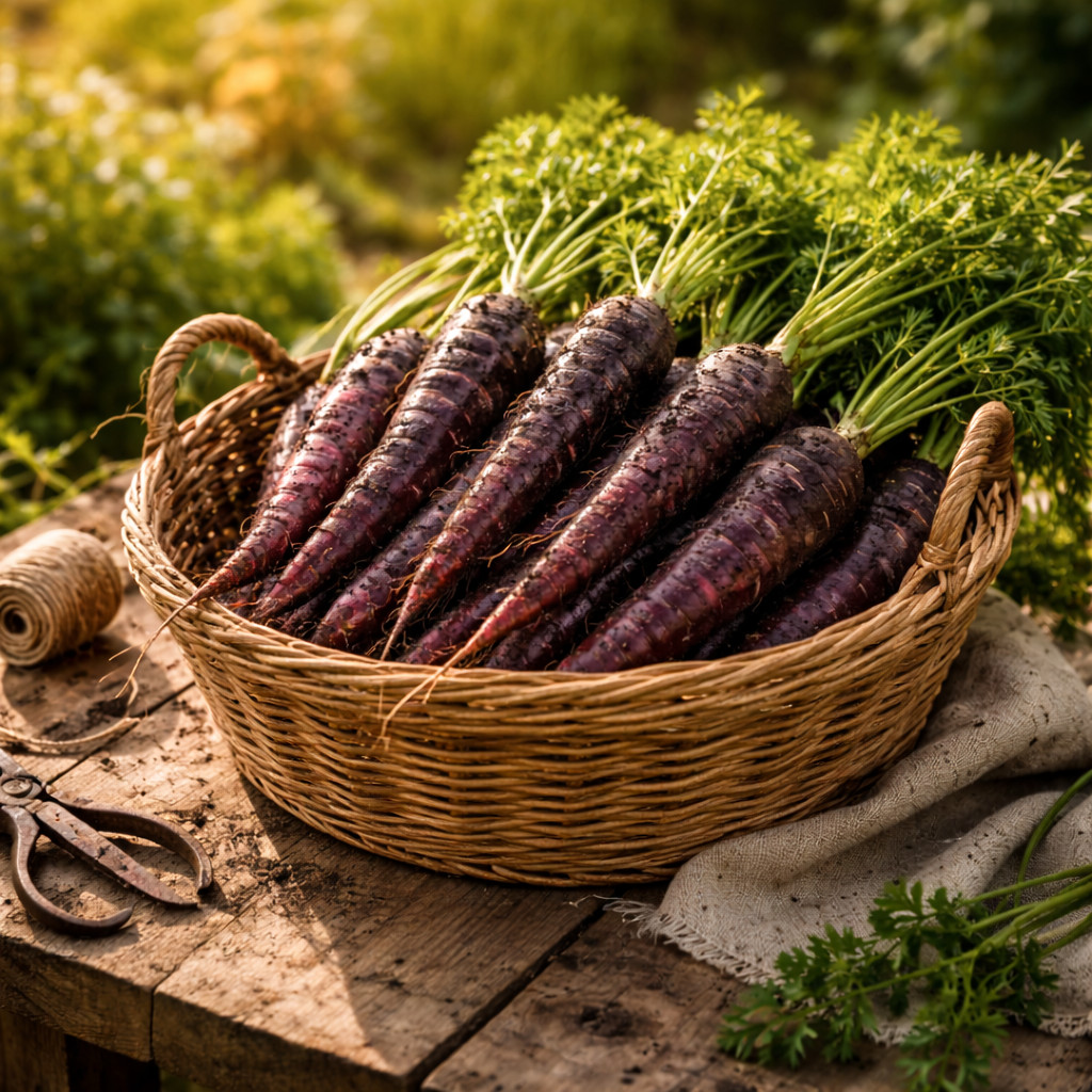 Black Nebula Carrot Seeds – Deep Purple Carrots – High Antioxidant 250 seeds