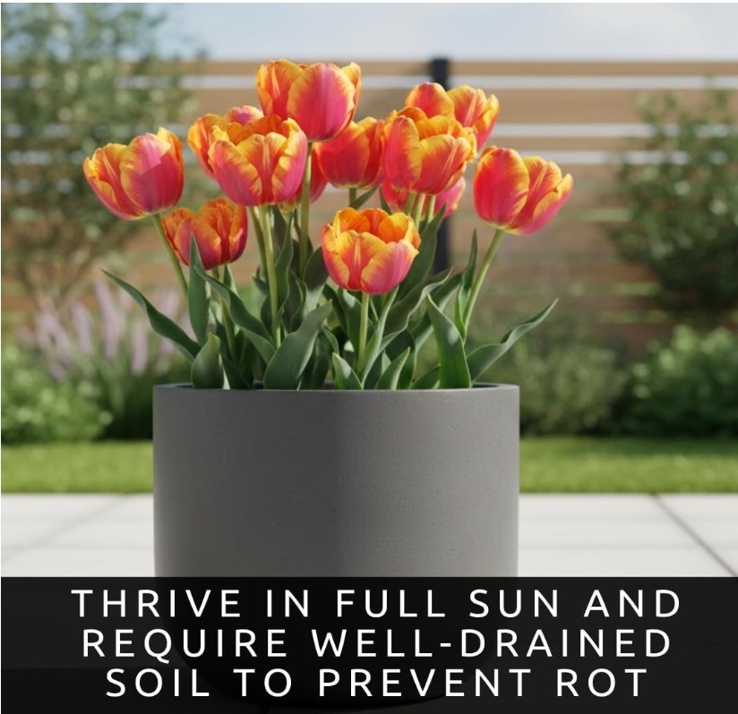 Rainbow Parrot Tulip Bulbs (10 Pack) – Huge Multicolor Flowers – 15-20″ Tall