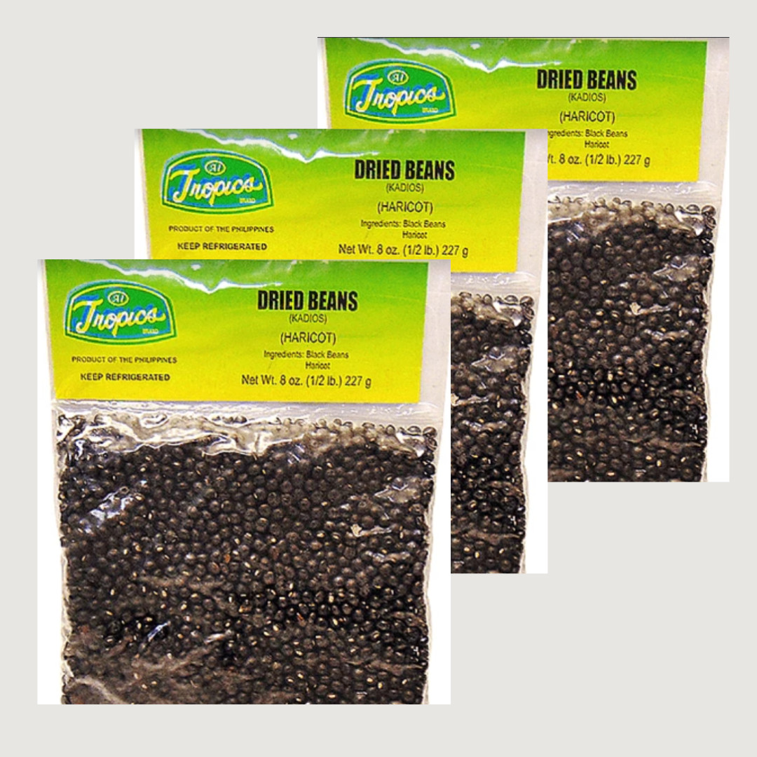 Tropics Kadios / Kadyos / Dried Black Beans 8oz – 3 Pack