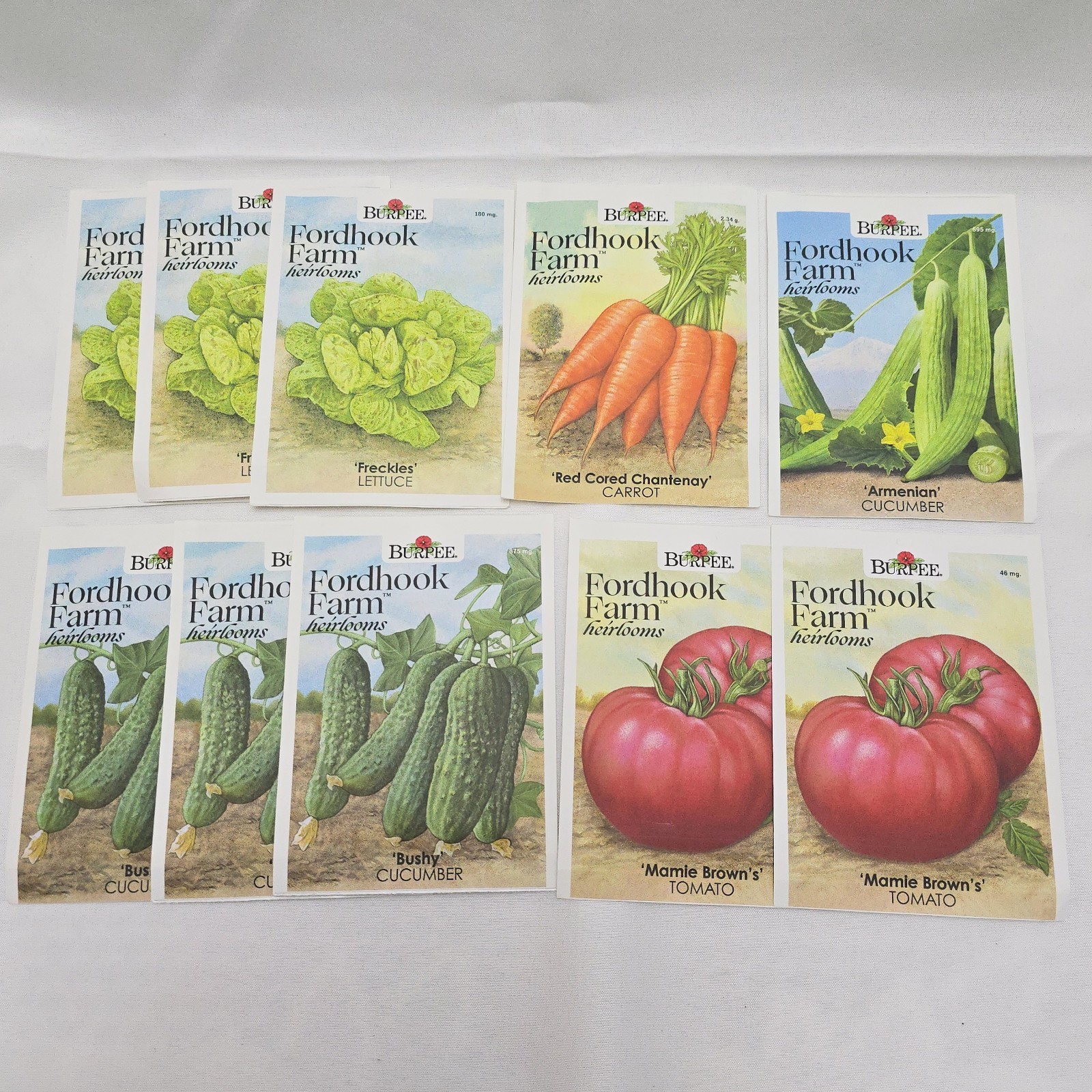 Garden Seeds Lot of 10 Packs of Burpee Fordhook Farms Vegetable Fruit 2024