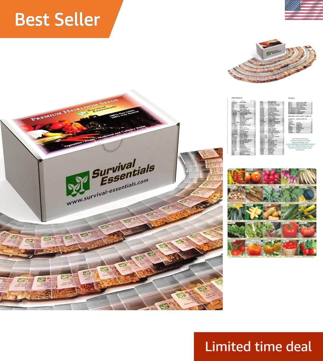 Grow Your Survival Garden: 100 Heirloom Seed Varieties + Microgreens Included