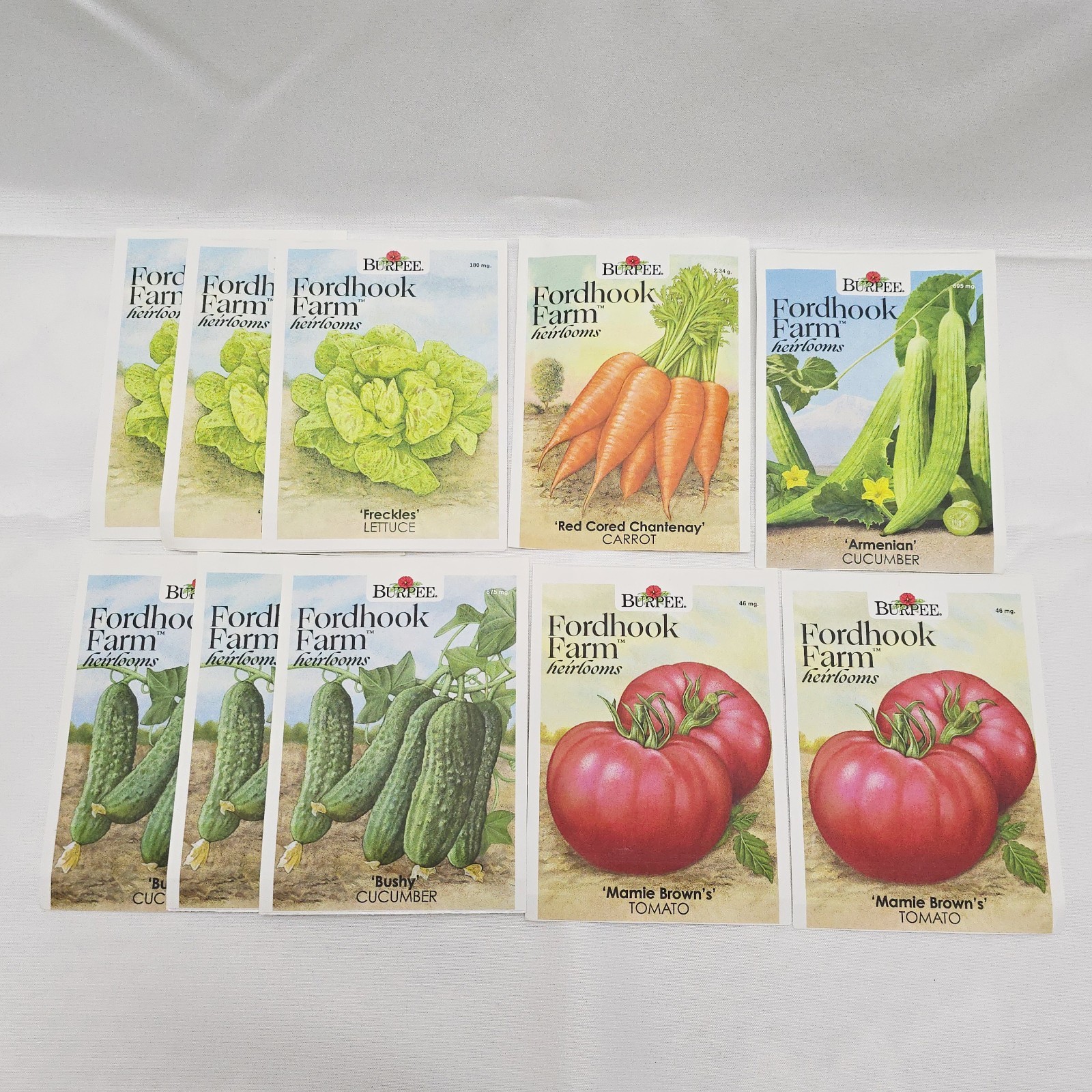 Garden Seeds Lot of 10 Packs of Burpee Fordhook Farms Vegetable Fruit 2024