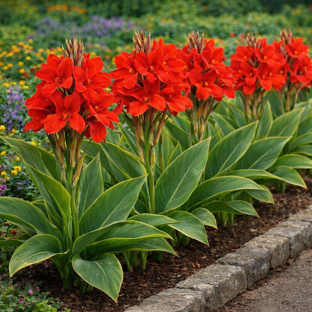 Brilliant Canna Lily Premium Bulbs – Vivid Red-Orange (5 Bulbs)