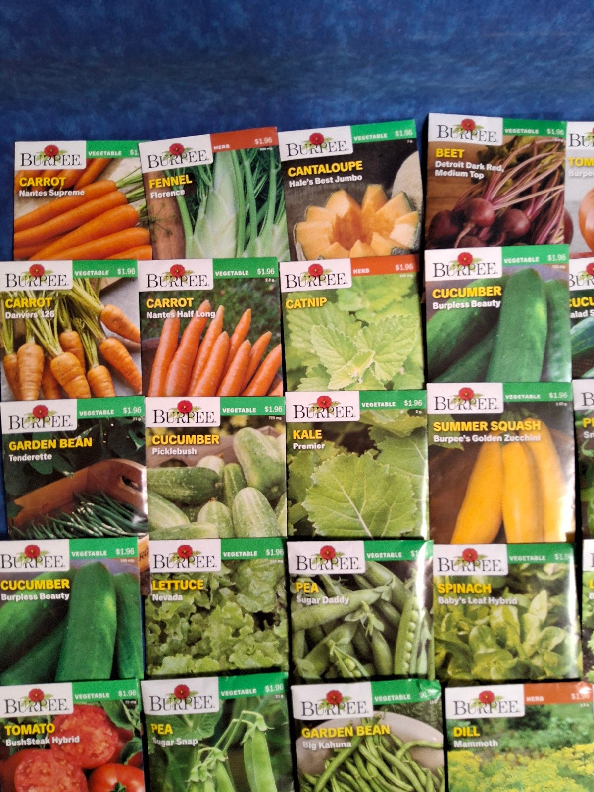 Mixed Lot of 52 Packs Burpee Vegetable Herb Flower Seeds – Dated 2025 – LOT SC