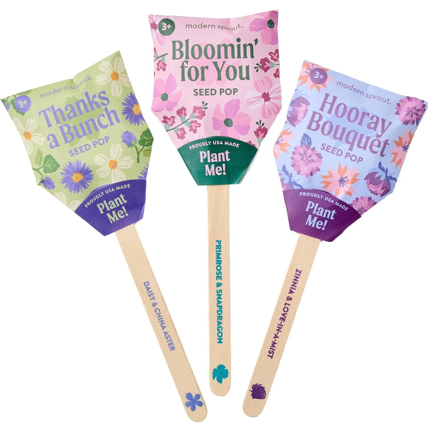 Pops – Gifts for Plant Lovers & – Organic Non-GMO Hooray Bouquet Bloomin’ for…