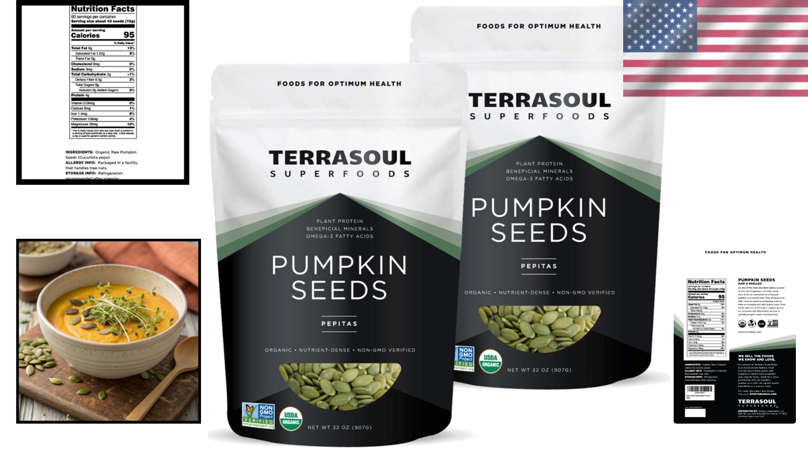 Pure Organic Pumpkin Seeds – 4 Lbs, Raw & Unsalted
