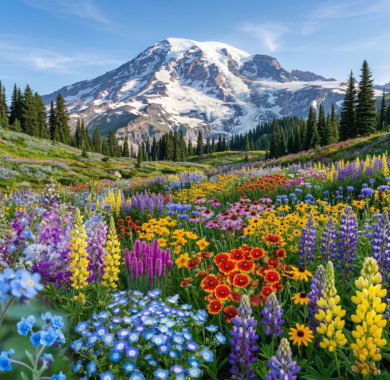 Wildflower Mix MOUNT RAINIER National Park Inspired Garden Pollinator 500 Seeds!
