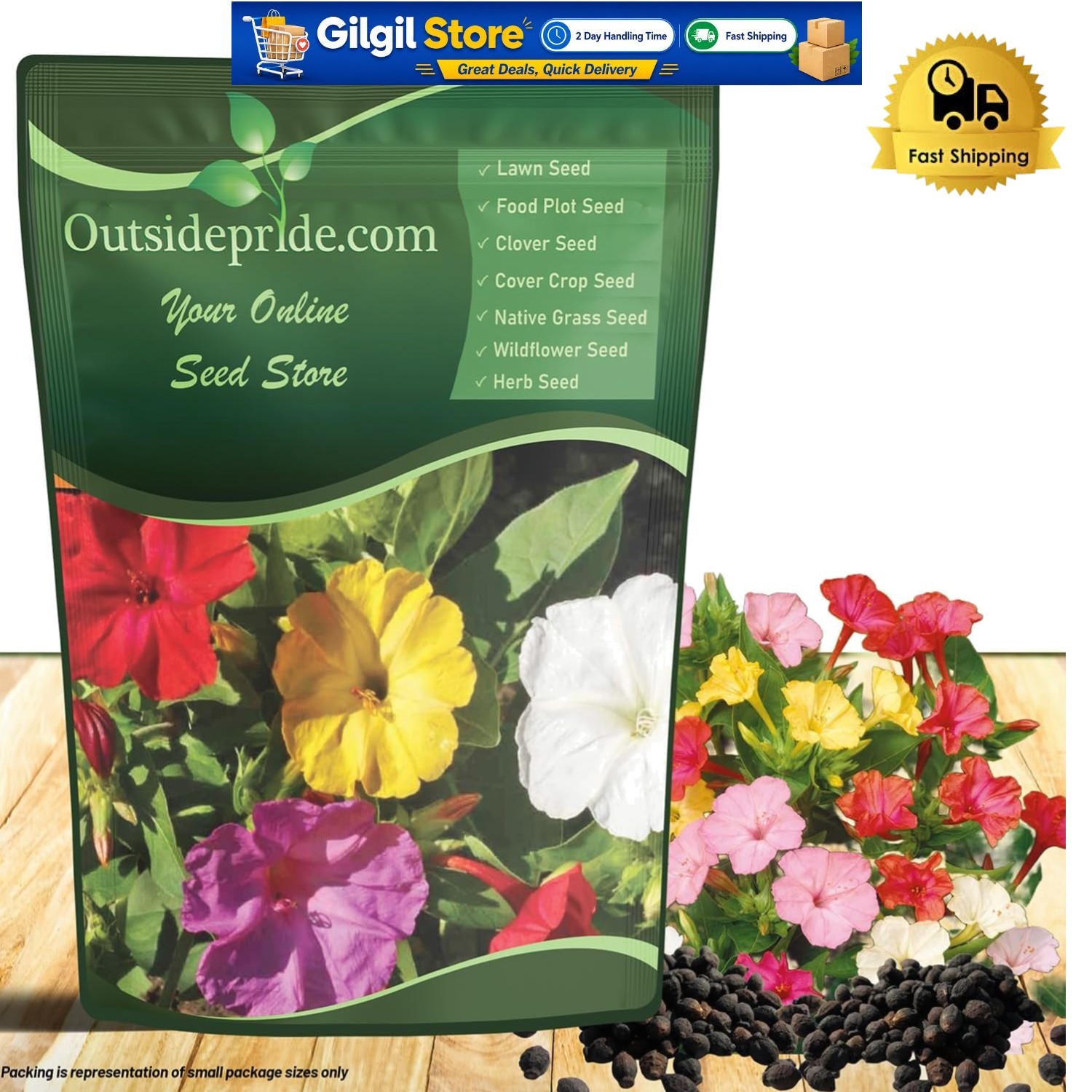 Mixed Four O’clock Flower Seeds – 1 lb Deer-Proof Perennial for Vibrant Gardens