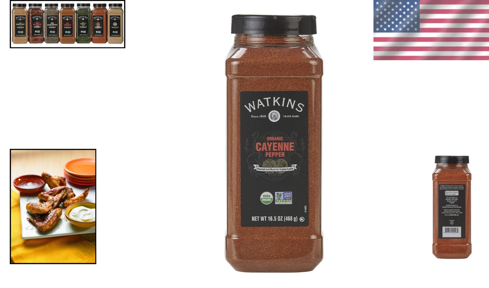 USDA Organic Cayenne Pepper – Bulk Food Service, 16.5 oz