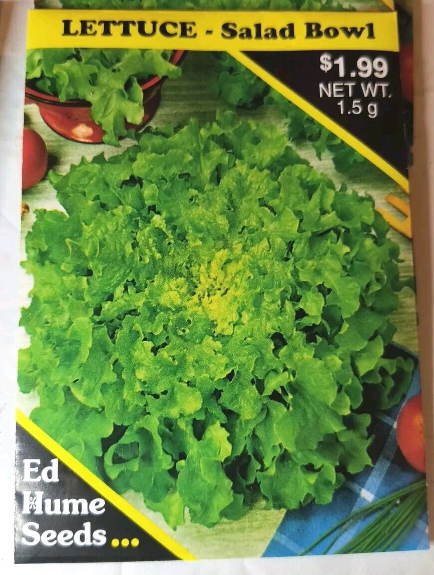 Lot Of 13 Ed Hume Non GMO Herb Mix, Broccoli & Salad Lettuce Seeds