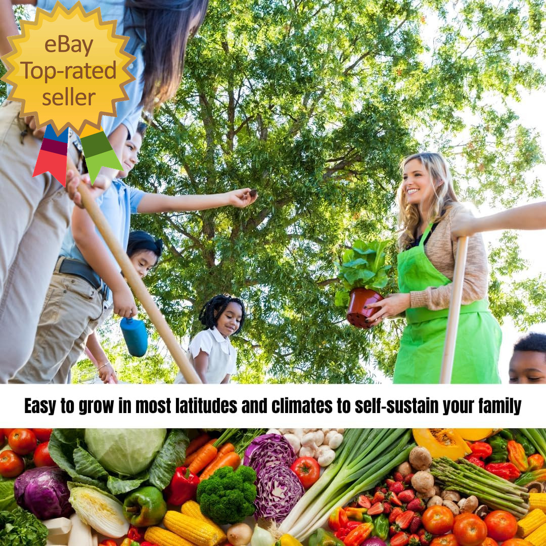 Survival Garden Heirloom Seeds Non GMO 105 Varieties of Herb Fruit and Vegetabl