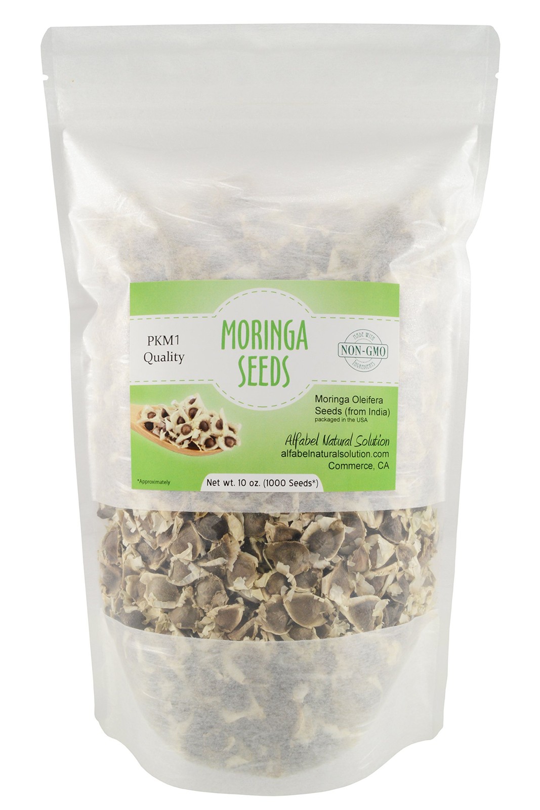 Moringa Oleifera Seeds NonGMO PKM1 Premium Quality Organically Grown 10 oz….