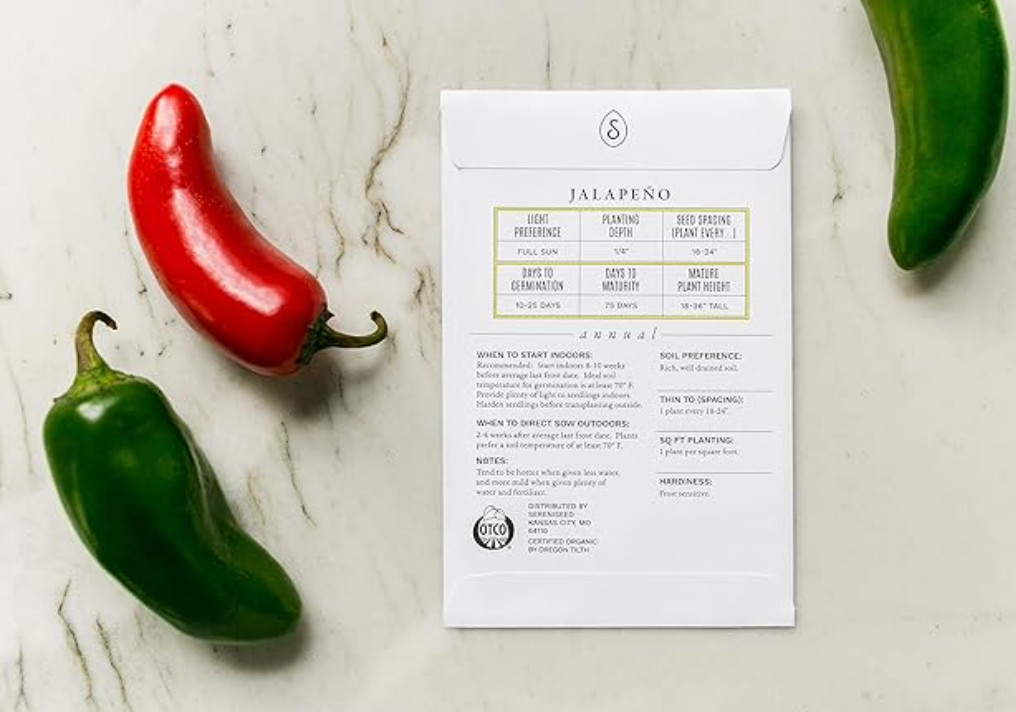 Sereniseed Certified Organic Vegetable Seeds 10-Pack Non GMO Open Pollinated