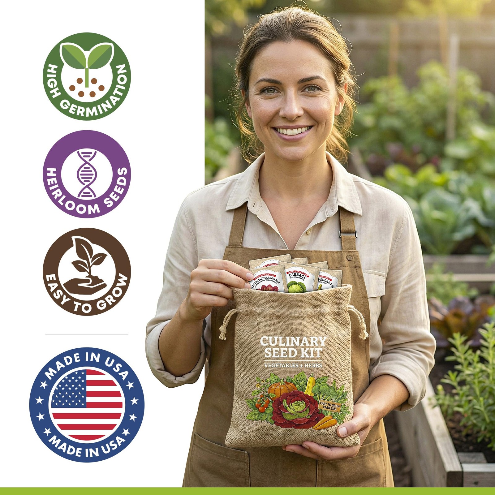 Culinary Vegetable & Herb Seeds Variety Pack 30 Heirloom NonGMO Garden Seeds…