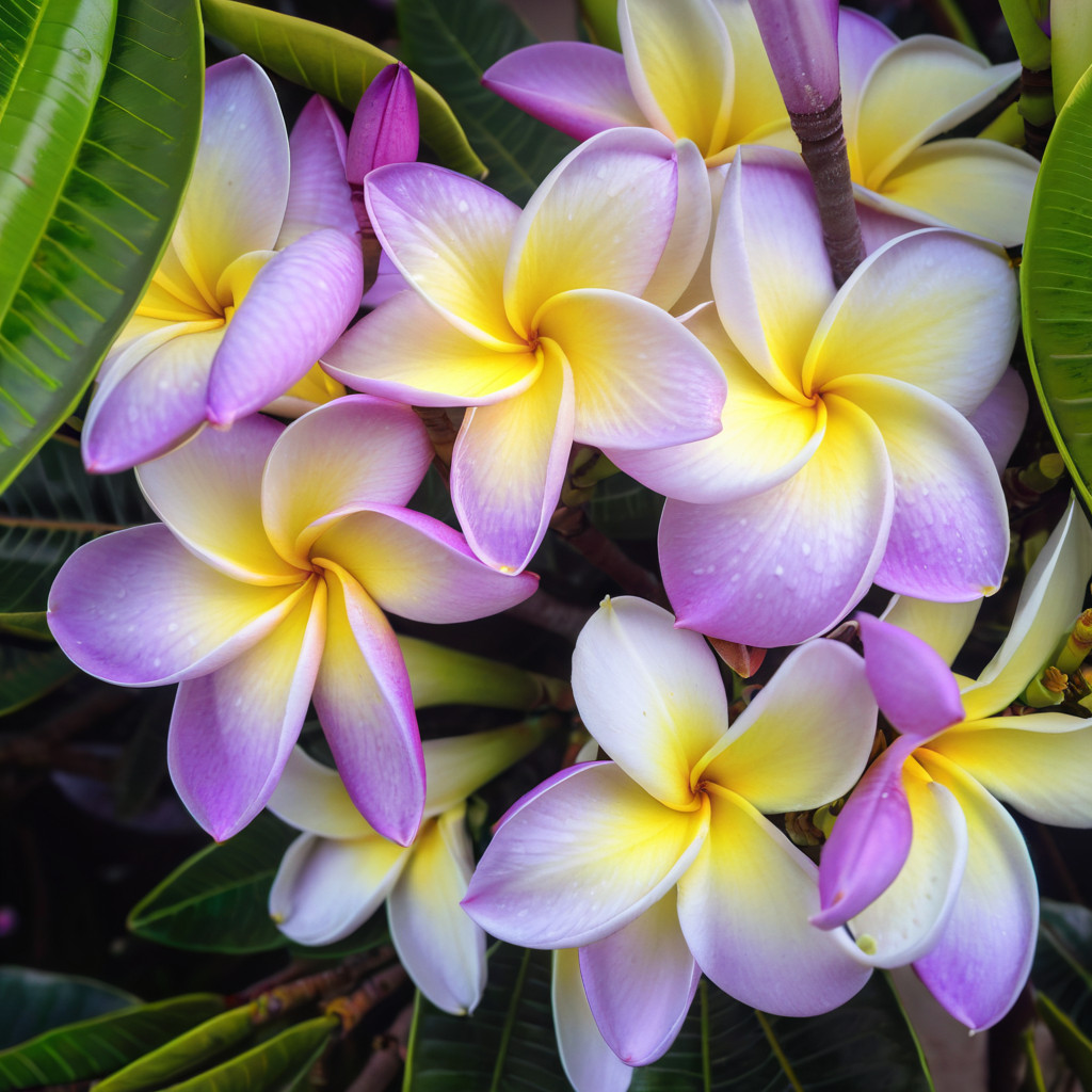 5 Yellow Purple Plumeria Seeds Perennial Flowers Flower Frangipani US SELLER
