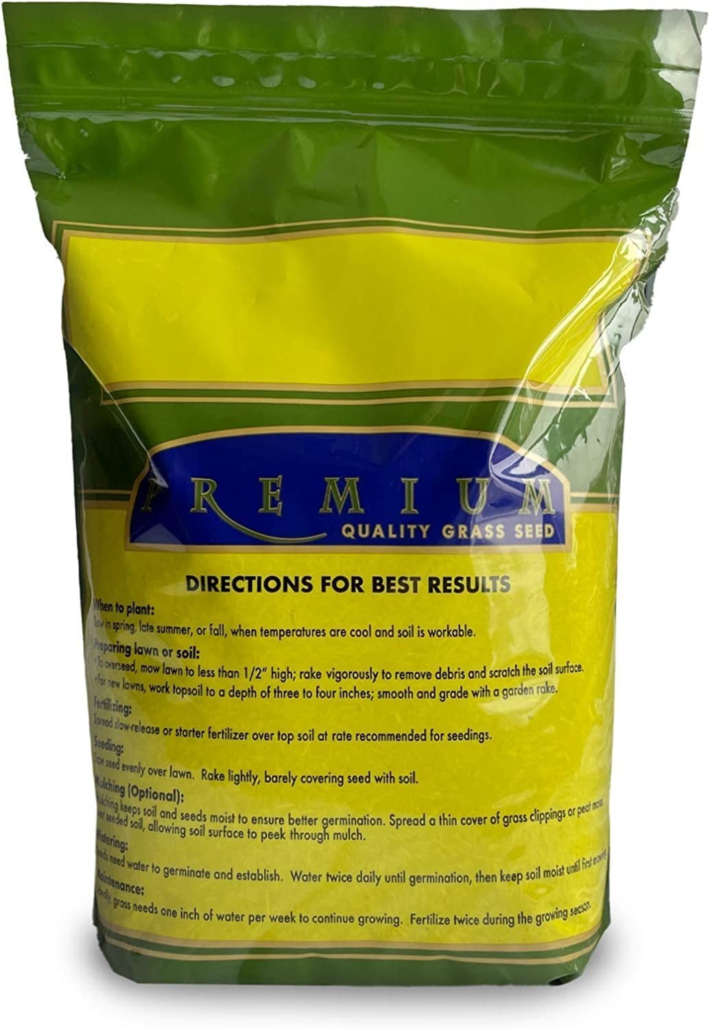 Premium Grass Seed Mix for Sun & Shade – Tall Fescue, Fine Fescue, Bluegrass & R