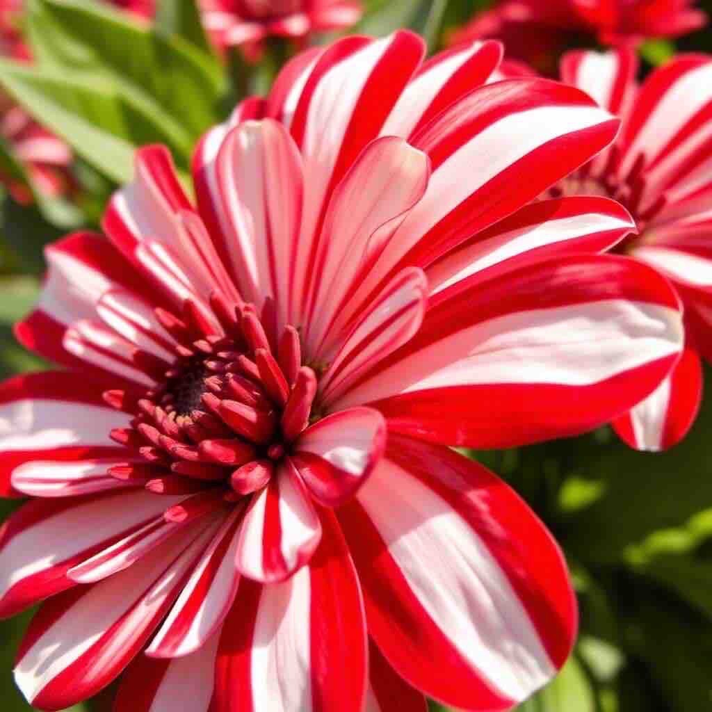 50 Peppermint Zinnia Seeds Double Bloom Rare Red And White Beautiful Non-Gmo