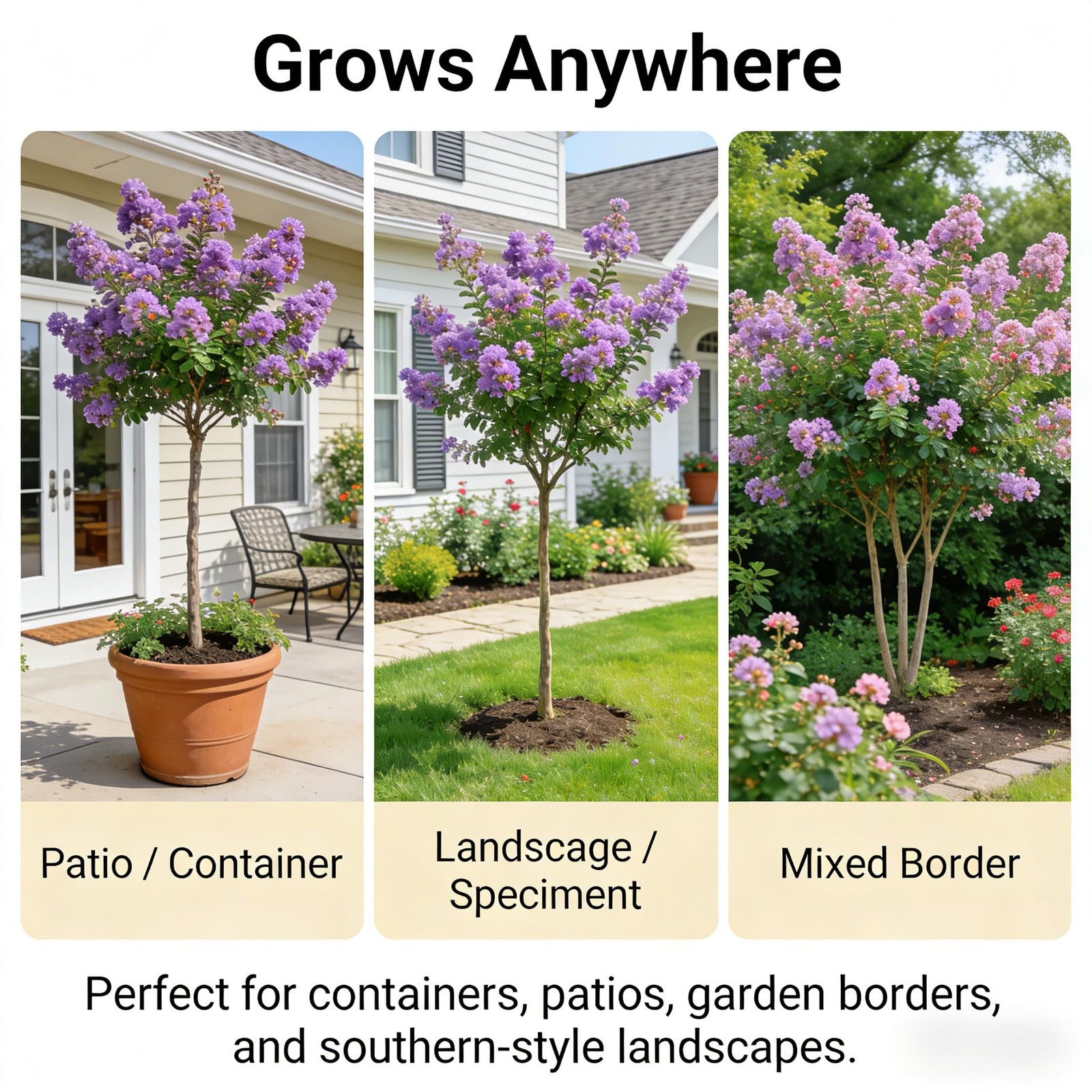 Crape Myrtle Seeds for Planting Pink Flowering Tree & Shrub, NonGMO Perennial
