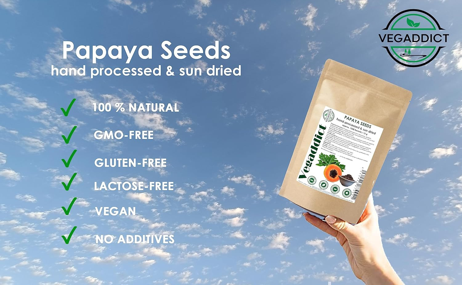 100% Natural Sun Dried Papaya Seeds | High Papaya Enzyme (Papain) Content | N…