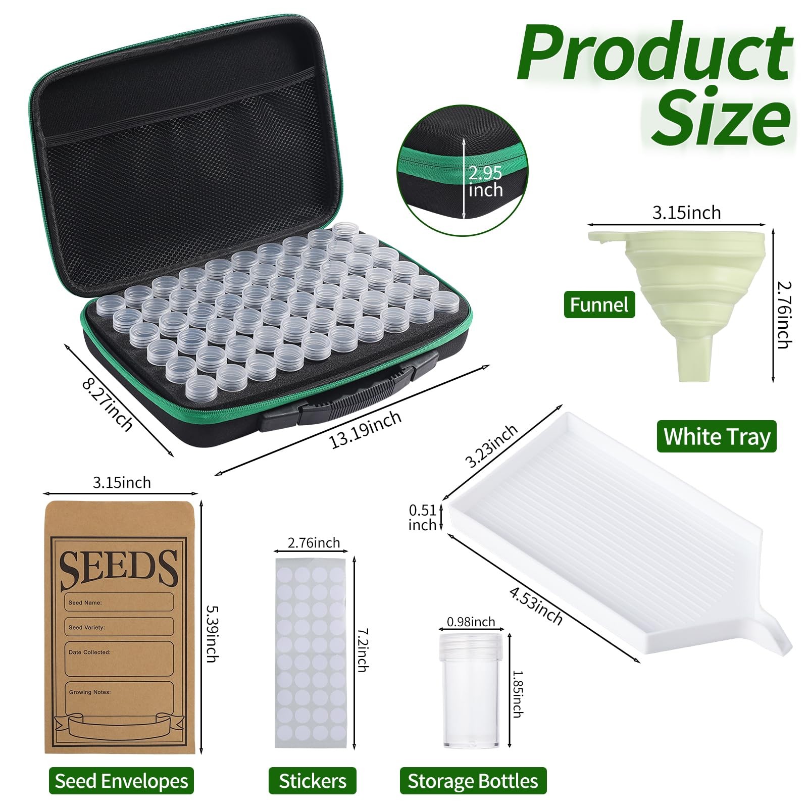 Seed Storage Box, Portable Seed Saving Box, Sturdy Seed Organizer Kit Seed En…
