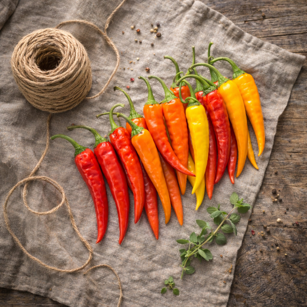 Cayenne Fiesta Blend Pepper Seeds | Hot Pepper Mix | Heirloom Chili 25 seeds