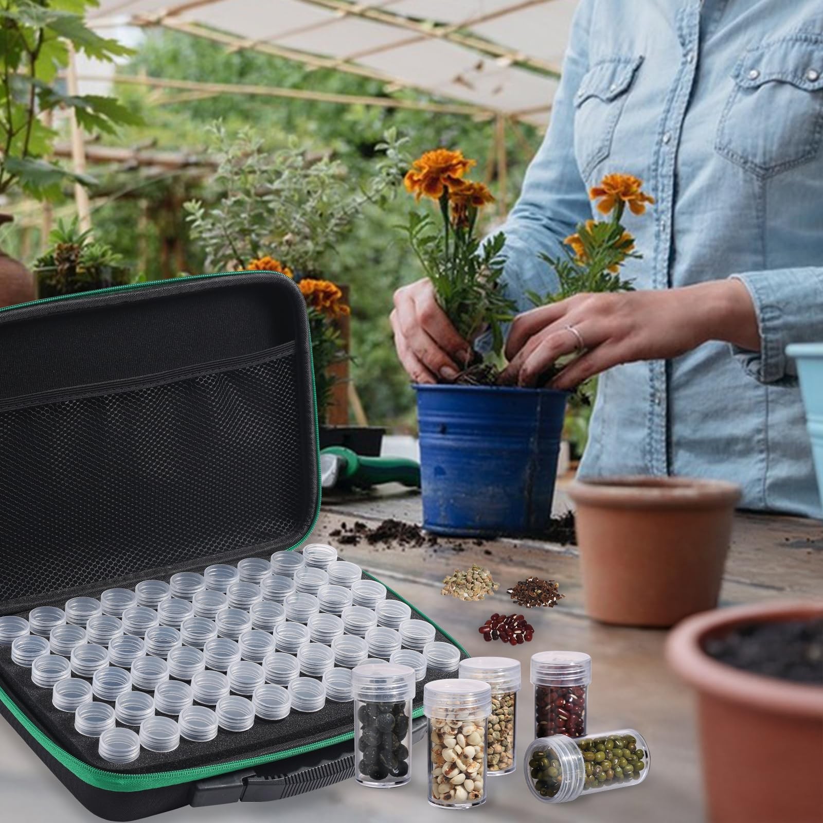 Seed Storage Box, Portable Seed Saving Box, Sturdy Seed Organizer Kit Seed En…
