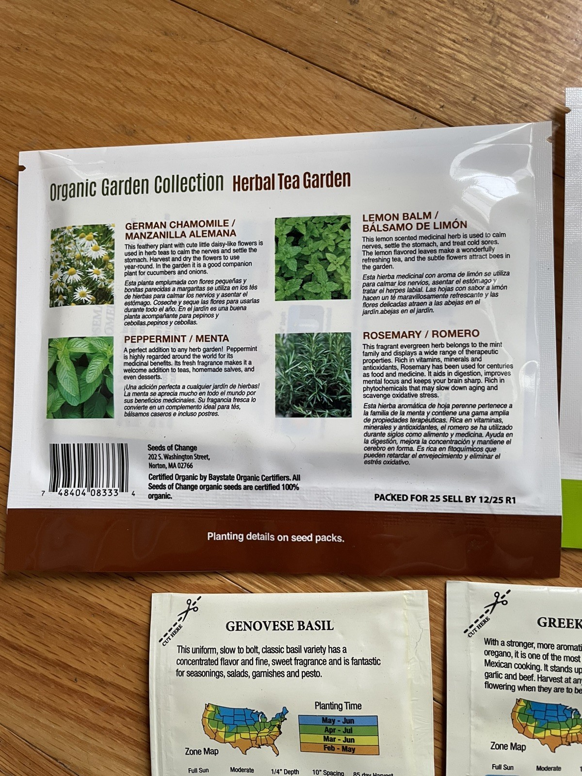 Culinary Herb & Herbal Tea Garden Seeds Variety Pack – 14 Organic Non-GMO