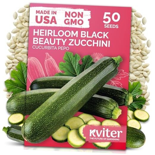 50 Black Beauty Zucchini Seeds for Planting (Cucurbita Zucchini Black Beauty