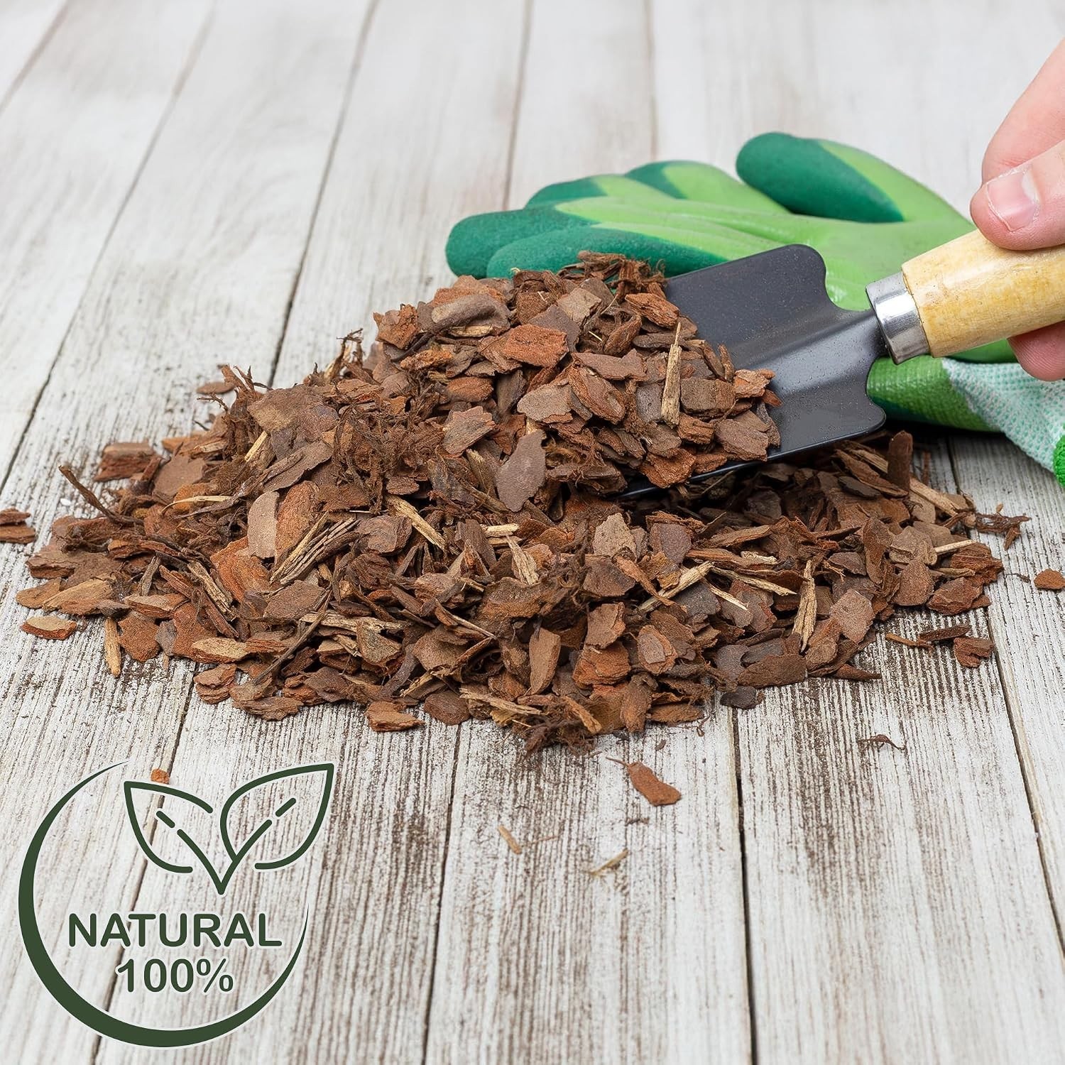 All-Natural Pine Bark Mulch for Soil Supplement and Houseplant Decor 8 Quarts