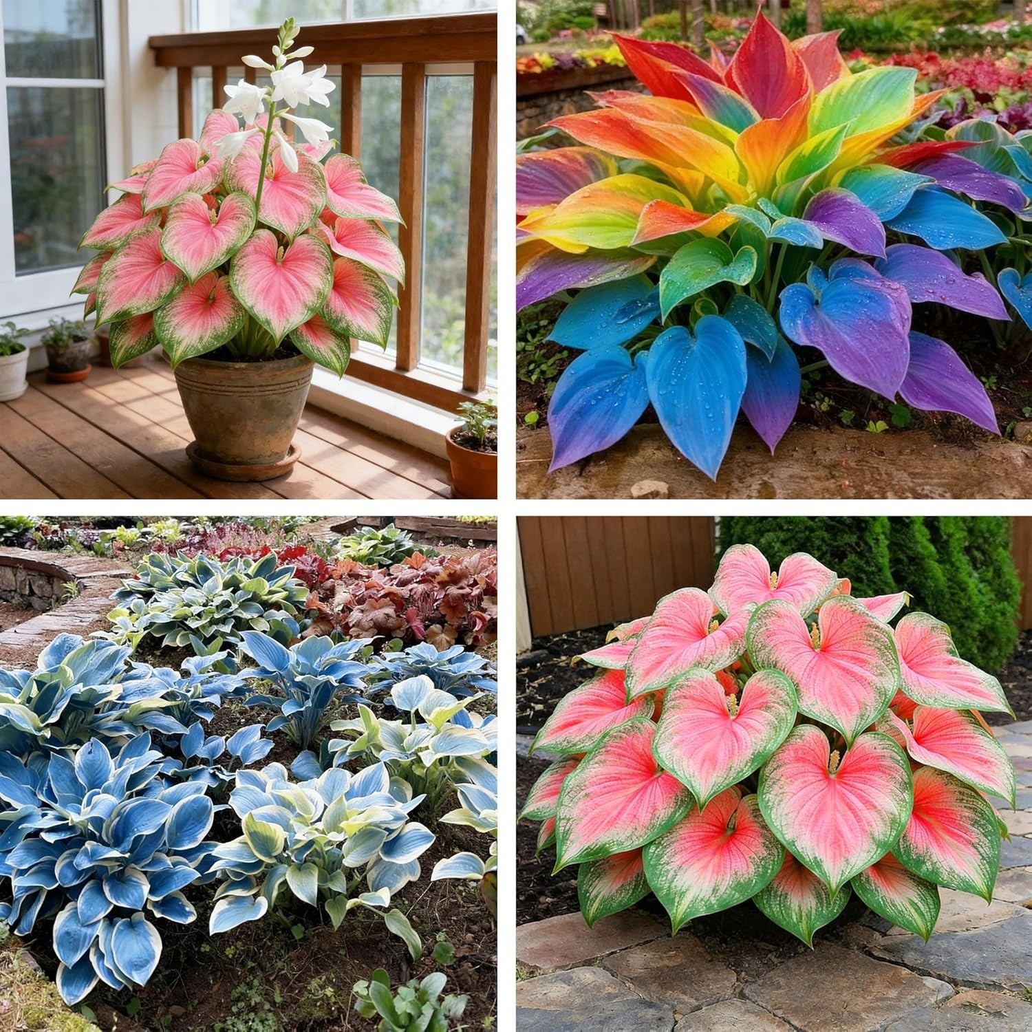 Hosta Seeds for Planting, 200 Heart-Shaped Hosta Bare Roots, Low Maintenance Hos
