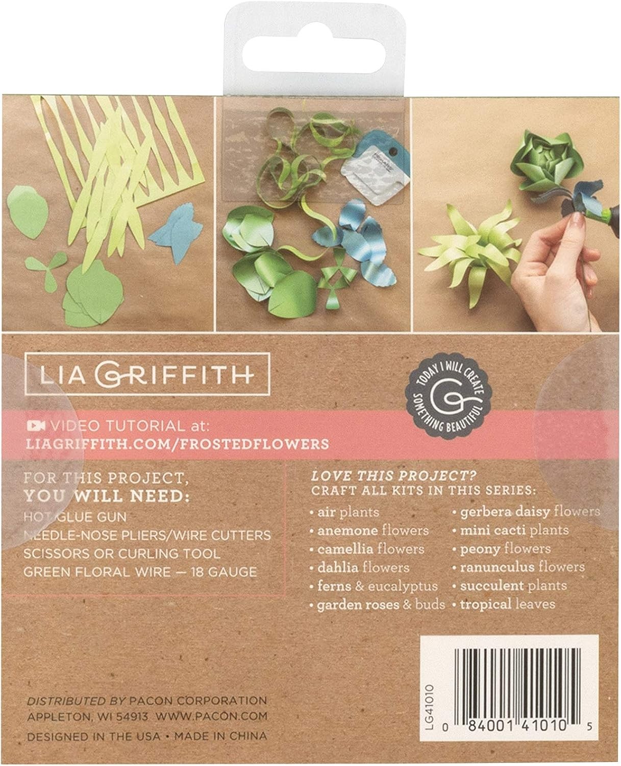 Succulent Frosted Paper Plants 6″ x 6.5″ Colors may vary 23 Count