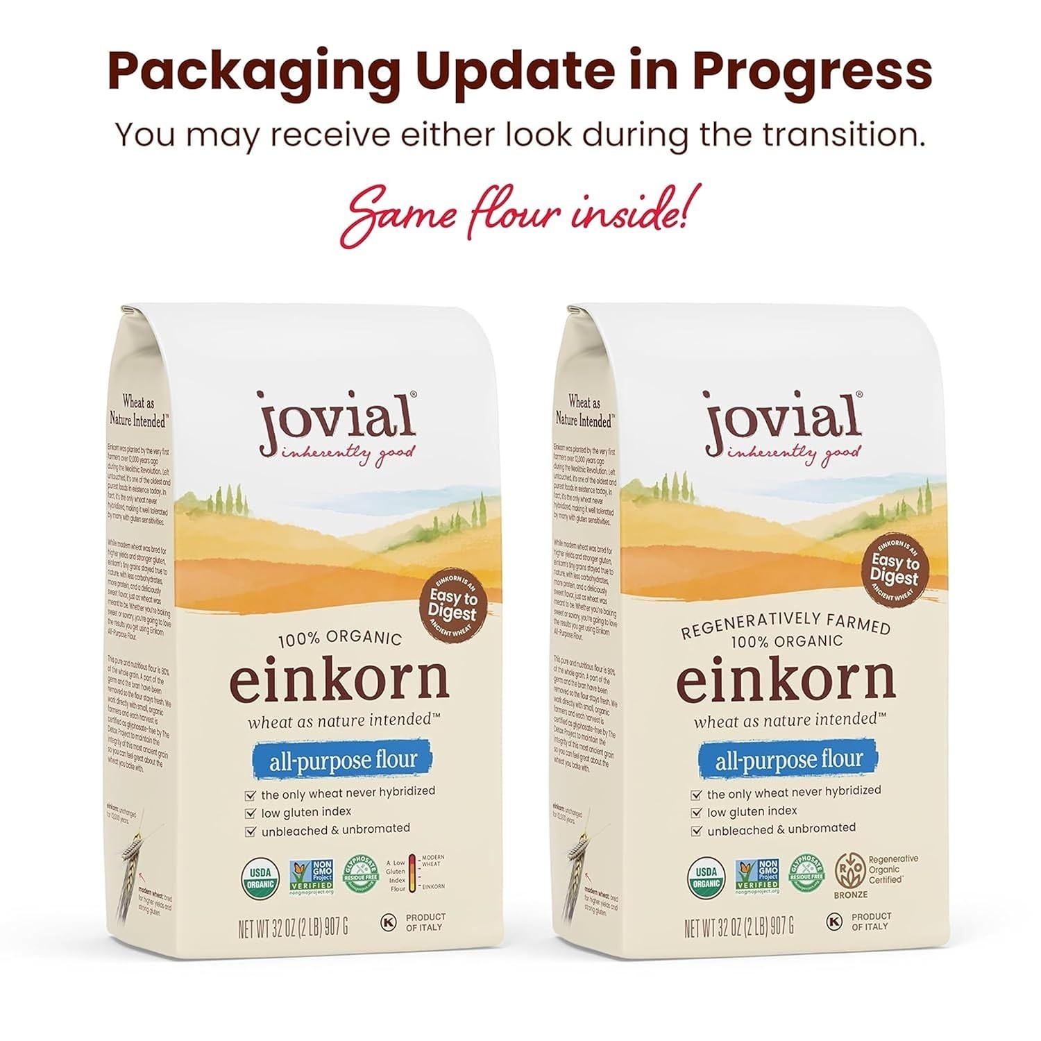 Jovial Organic Einkorn Unbleached All Purpose Flour – 32 Ounce (Pack of 1)