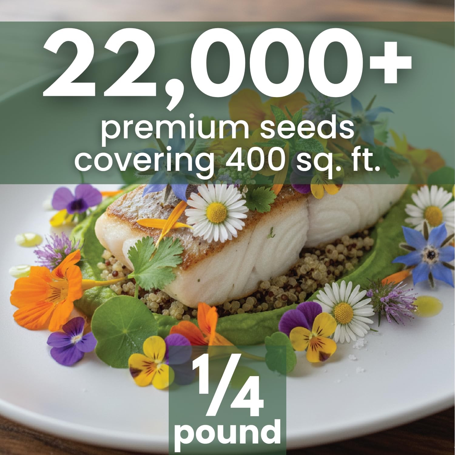Premium Culinary Seeds Mix – 22,000 Edible Flowers & Herbs for Planting