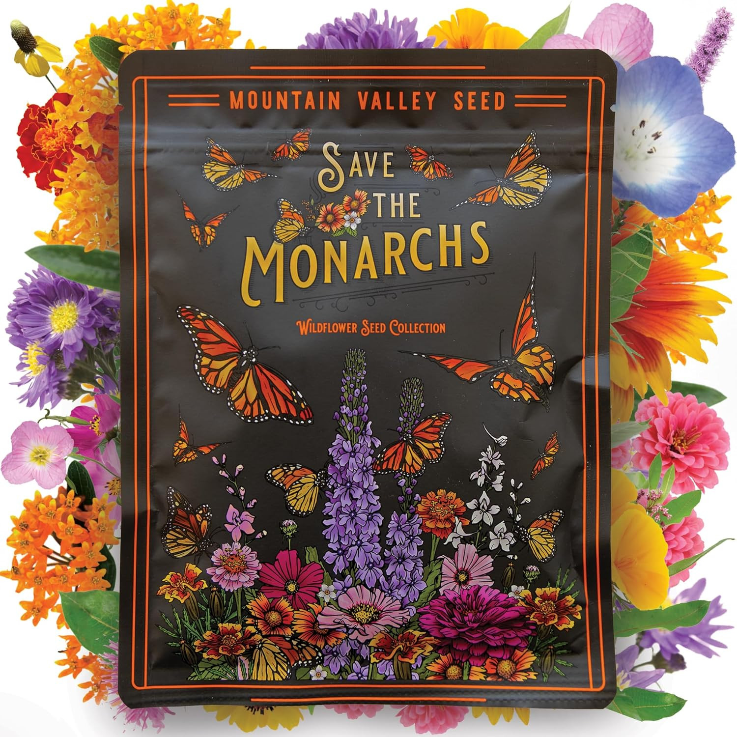 Wildflower Bulk, 100,000 Non-Gmo Heirloom Wildflower Mix, save the Monarchs Wild