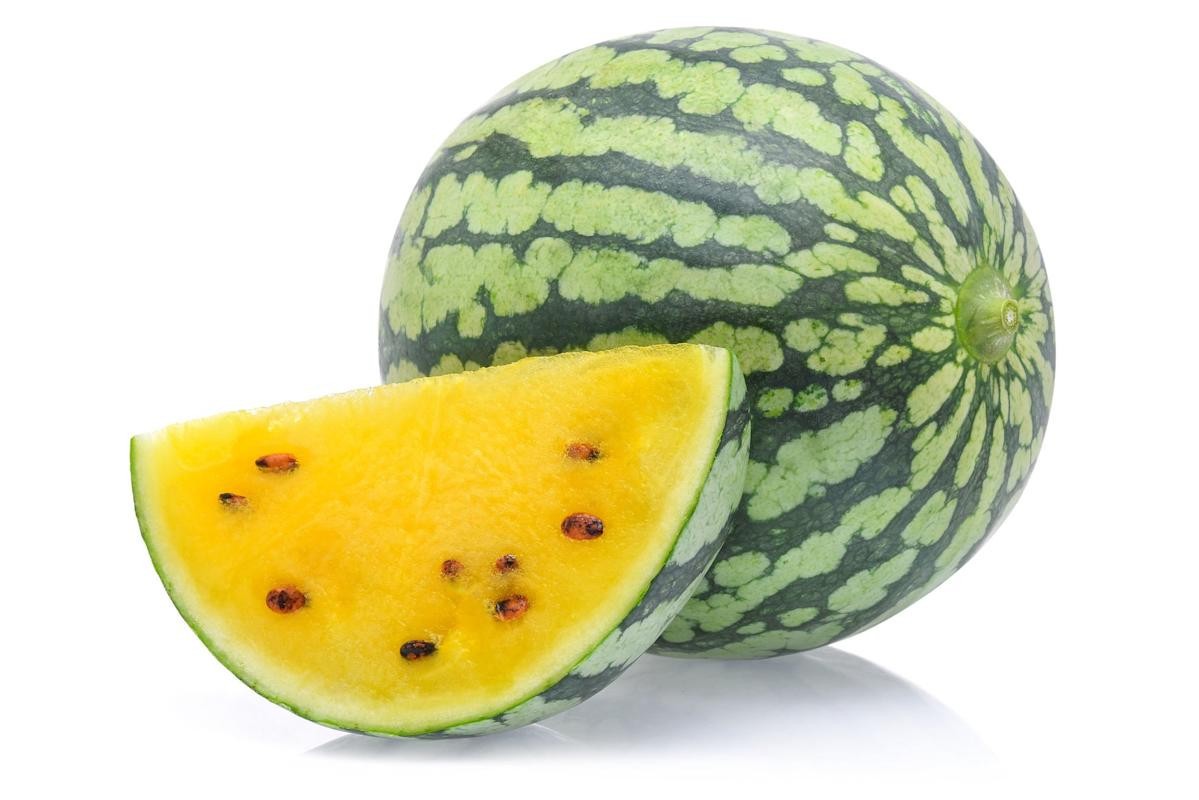 20 Heirloom Yellow Petite Watermelon Seeds – 4-7LB Super Sweet Mini Yellow Melon