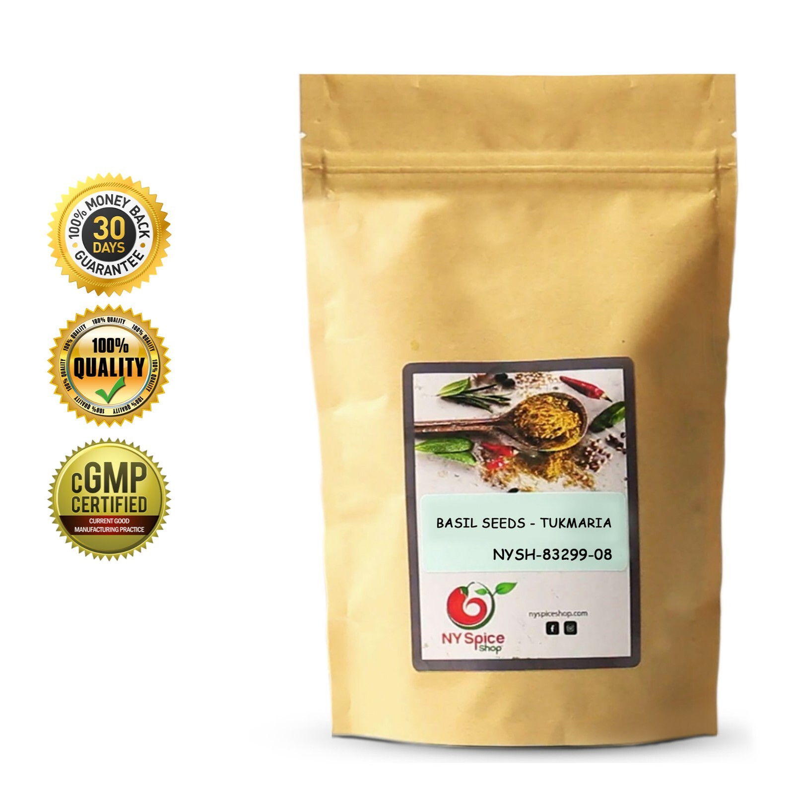 Basil Seeds Tukmaria Item Weight 8oz-3lb