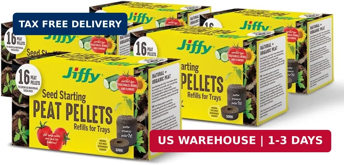 Jiffy Plant Starter Pellets – Seedling Pellets, 50 mm Peat Pellets, 80 Count – P