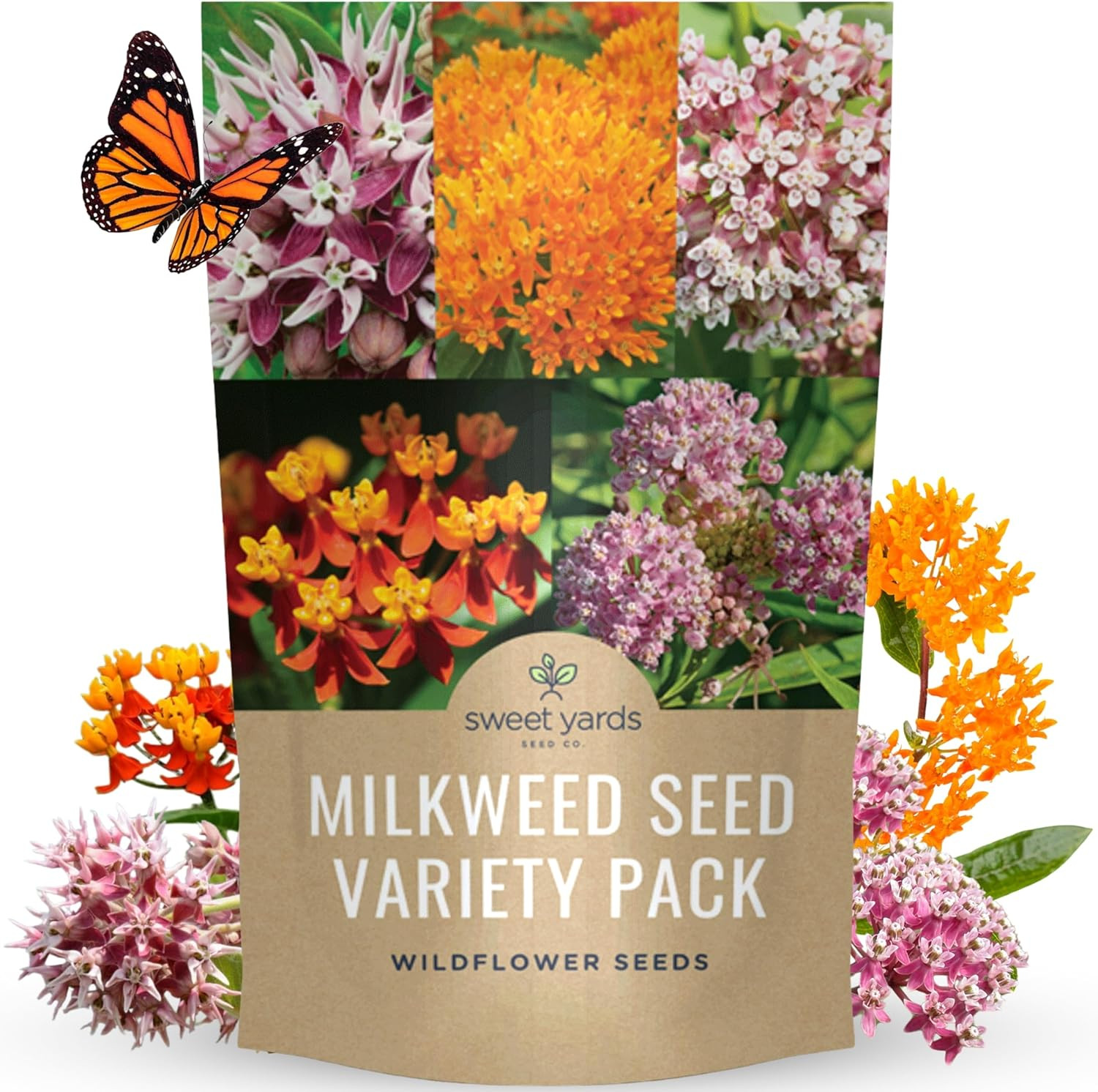 Milkweed Seed Variety Pack | 5 Individual Packs – 2025 Season – Showy, Pink Swam