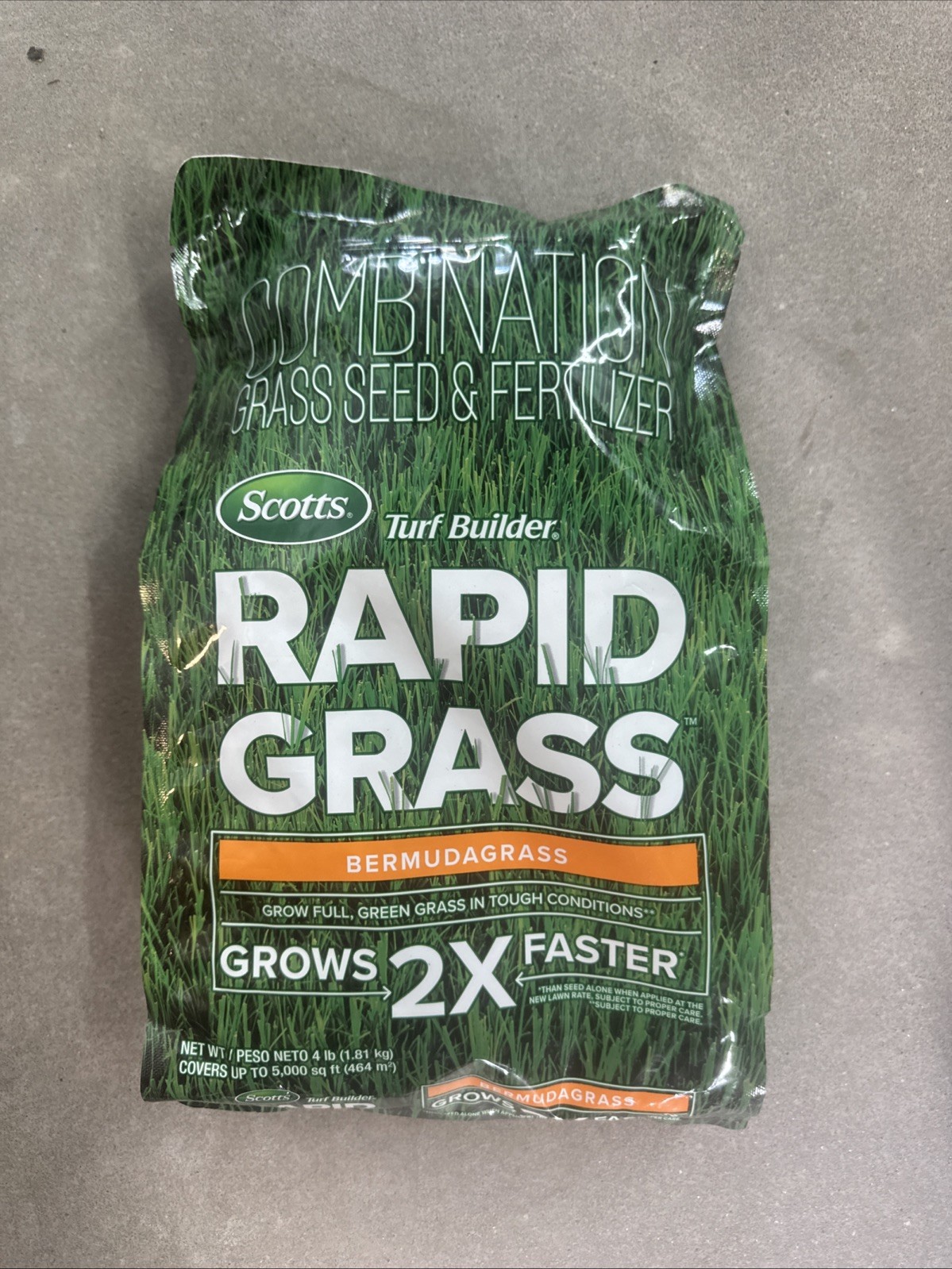 Scotts Rapid Grass Turf Builder BermudaGrass covers 5K’ sq Seed Fertilizer 4 lbs