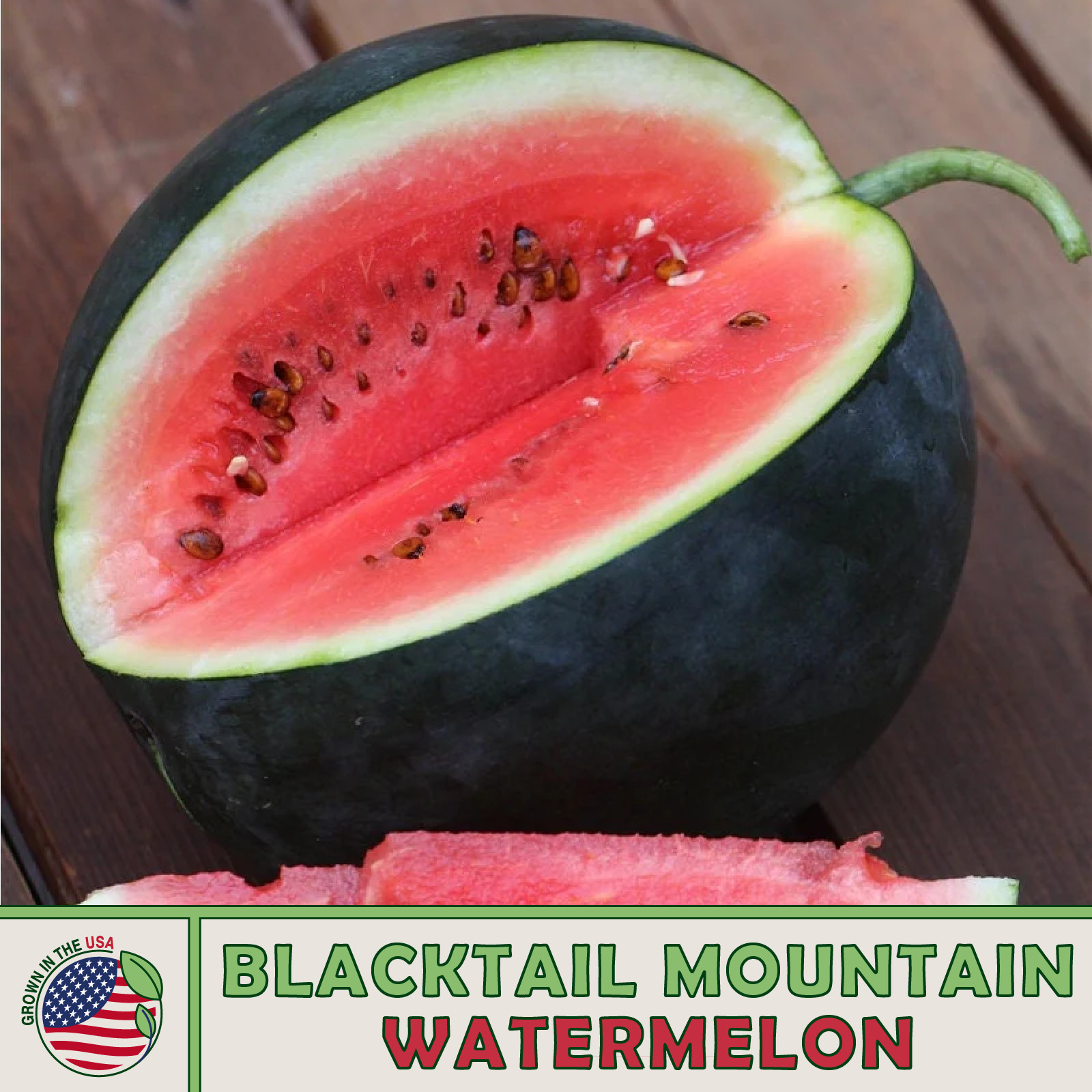 10 Blacktail Mountain Watermelon Seeds, Open-Pollinated, Non-GMO, Genuine USA