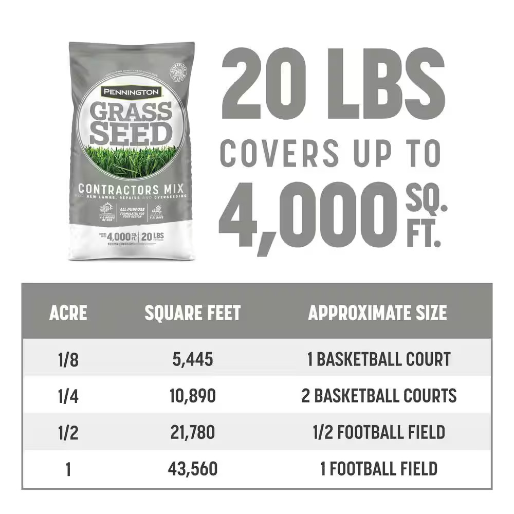 20 Lb. North Contractors Seed Mix