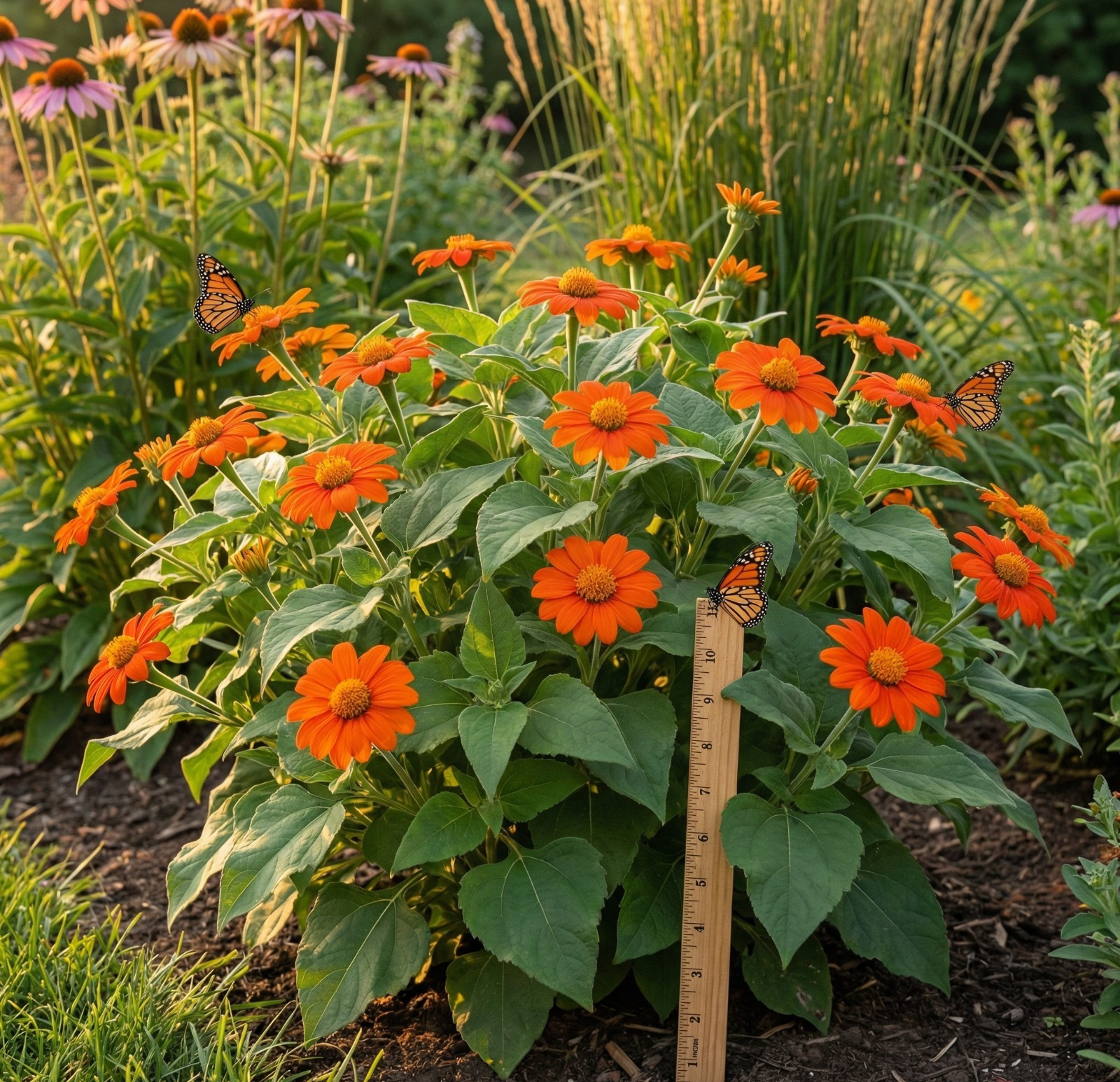 Tithonia FIESTA DEL SOL DWARF AAS Winner Benary Mexican Sunflower 20 Seeds