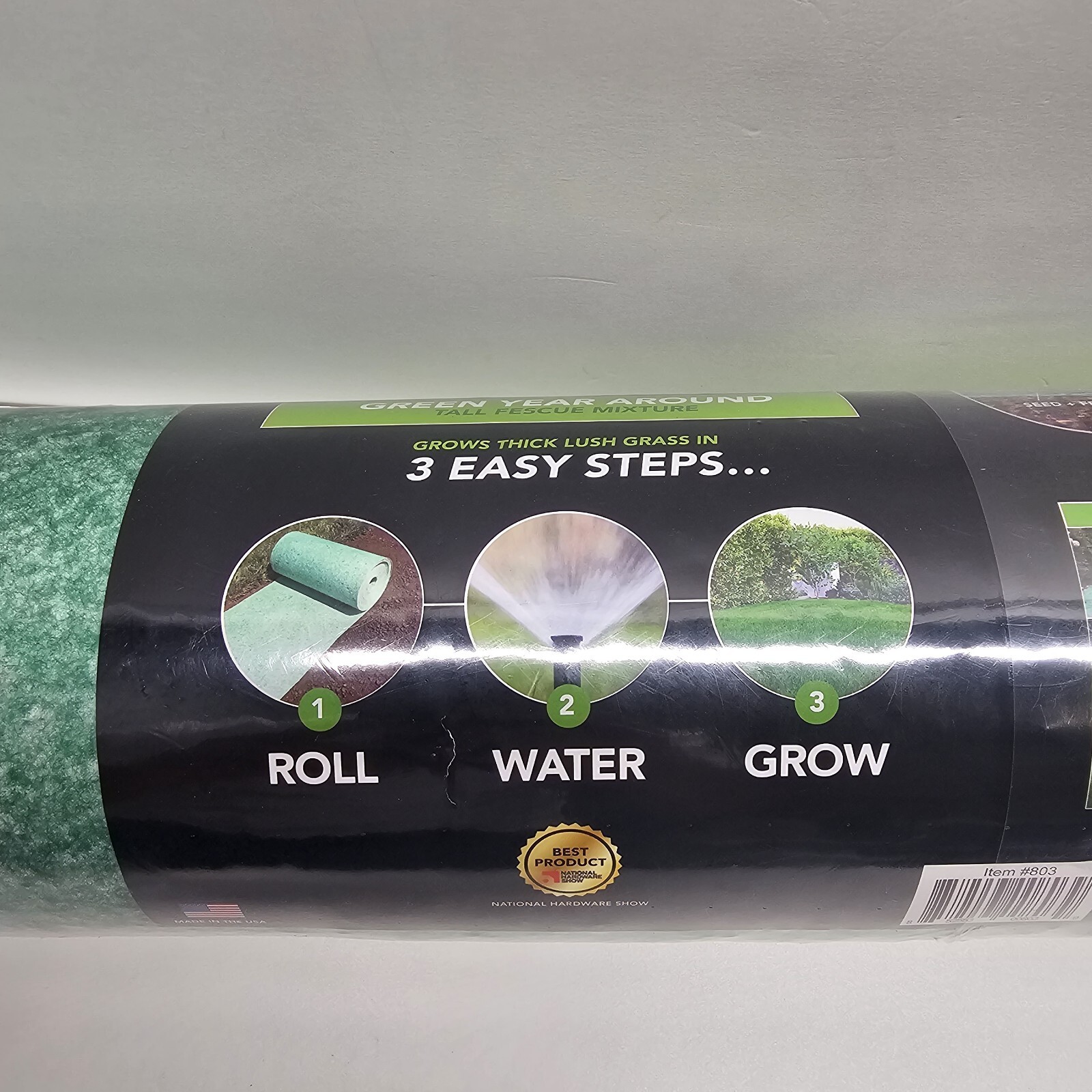 Grotrax Biodegradable Grass Seed Mat Year Round Full Sun Green 100 Sq Ft Roll