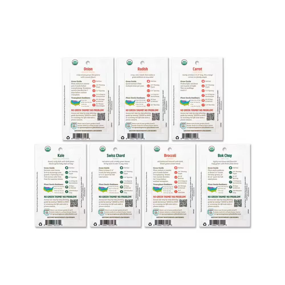 Organic Winter Veggies Seeds (7-Pack)