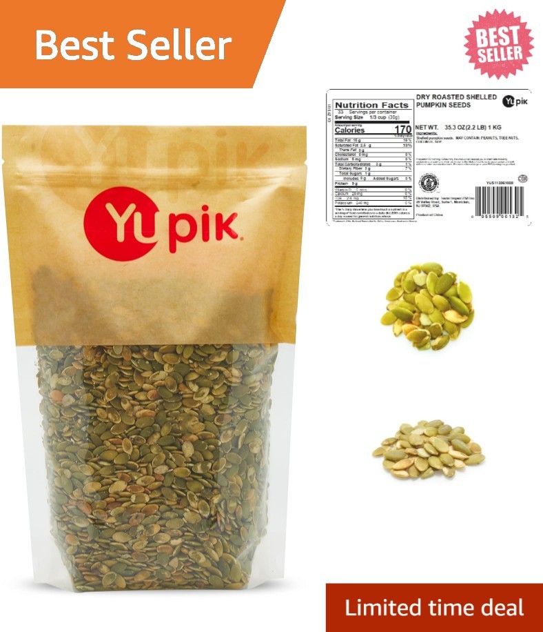 Nutritious Dry Roasted Pumpkin Seeds 2.2 lb – Gluten-Free & Oil-Free Snack