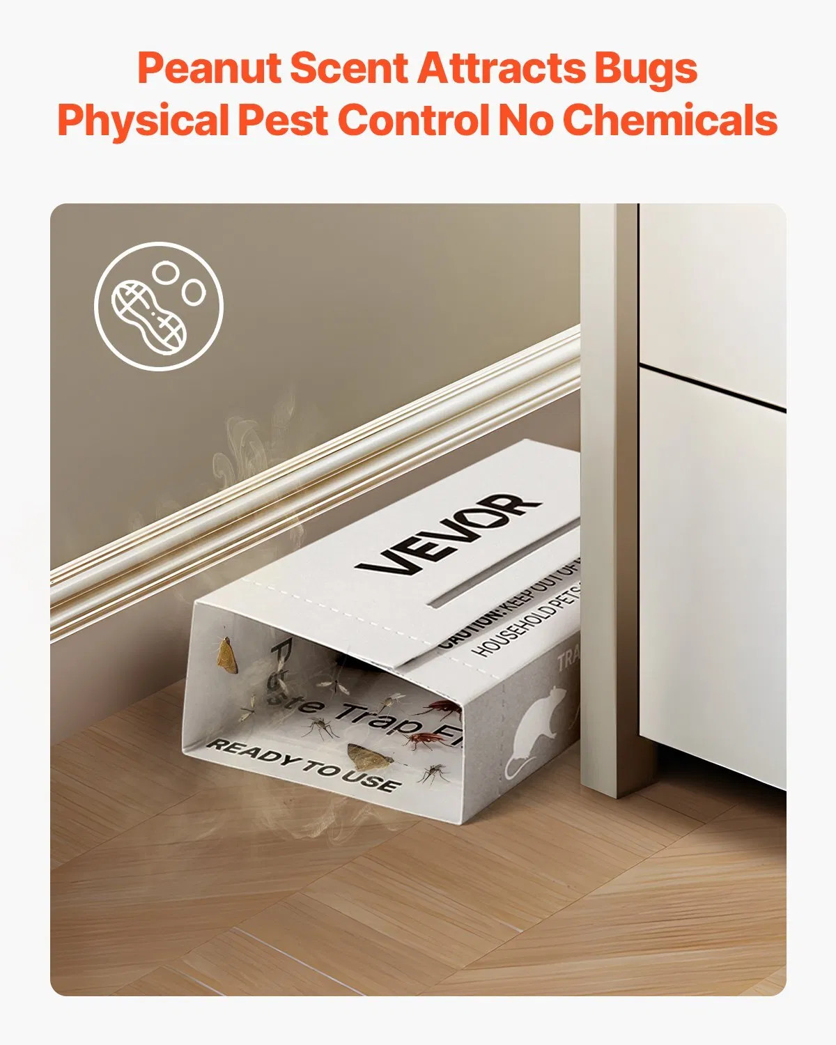 Insect Glue Trap, 36 Pack Glue Boards, Peanut Scent, Foldable Design Sticky Pes