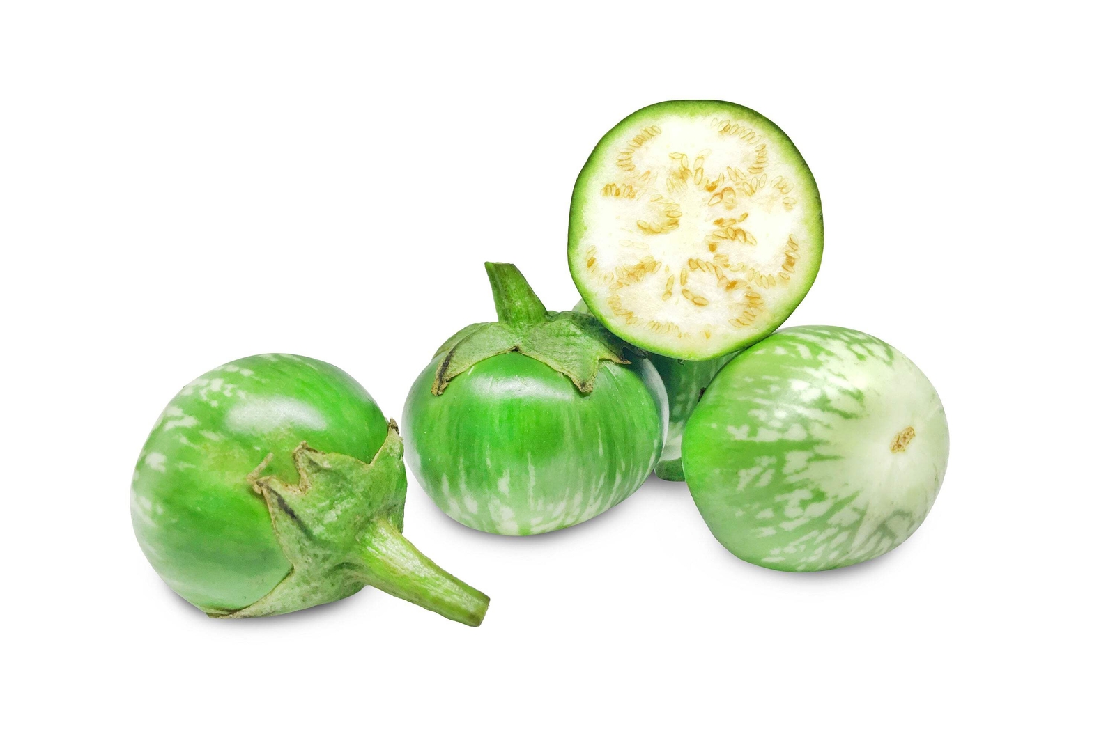 10 KERMIT EGGPLANT Green White Thai Solanum Melongena Fruit Vegetable Seeds