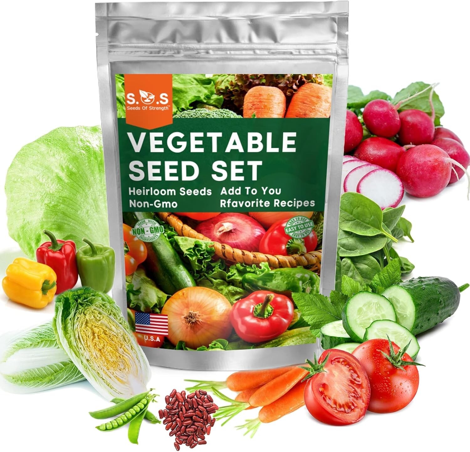 Vegetable Seed set Non GMO Heirloom (2 pack)