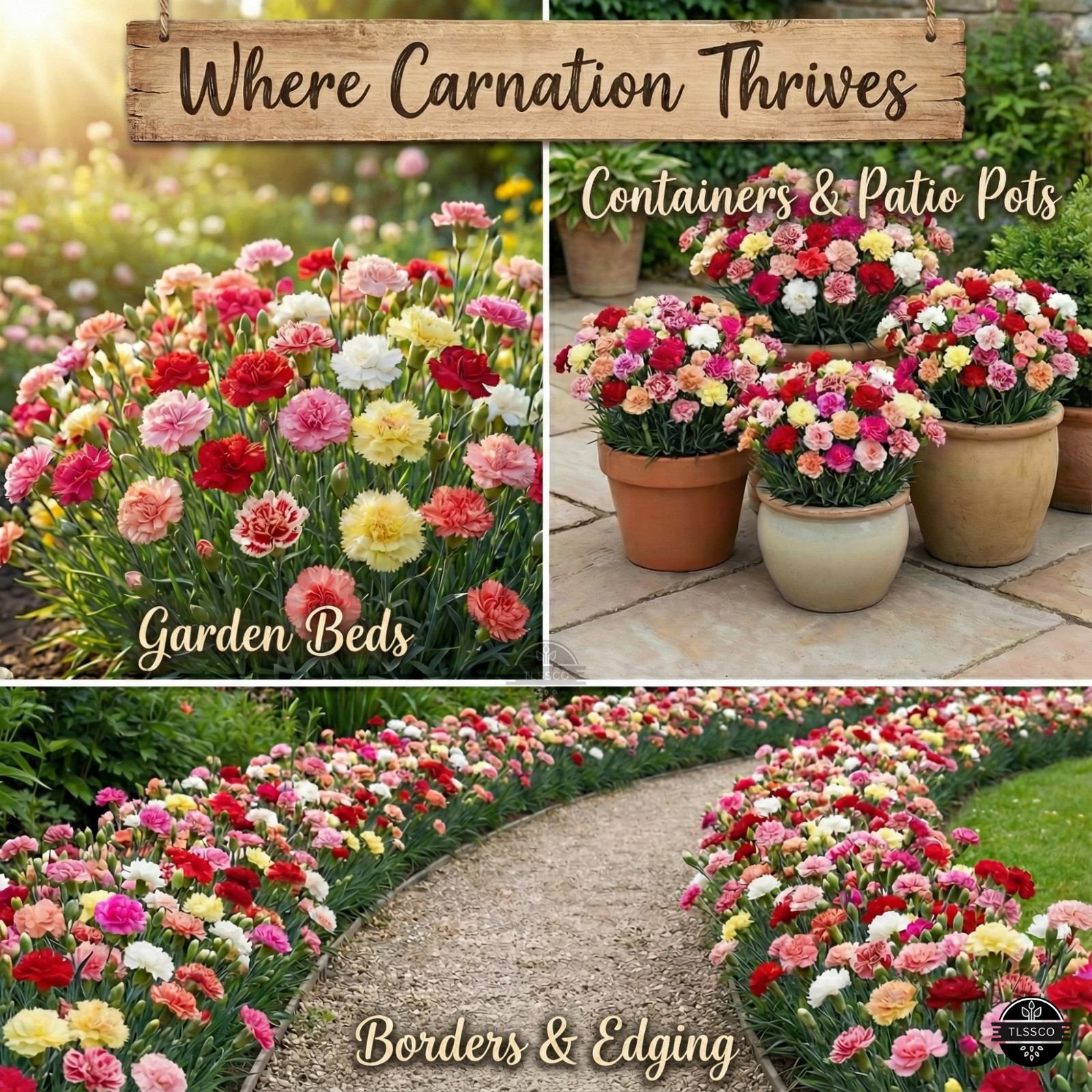 2500 Mixed Carnation Flower Seeds for Planting – Chabaud Mix Perennial